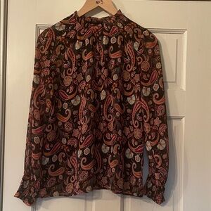 LOFT Elegant Floral Blouse—Size X-Small